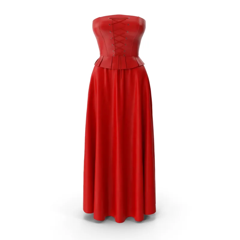 Corset Leather With Skirt