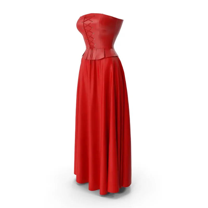Corset Leather With Skirt