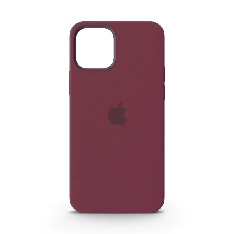iPhone 12 Silicone Case with MagSafe Plum