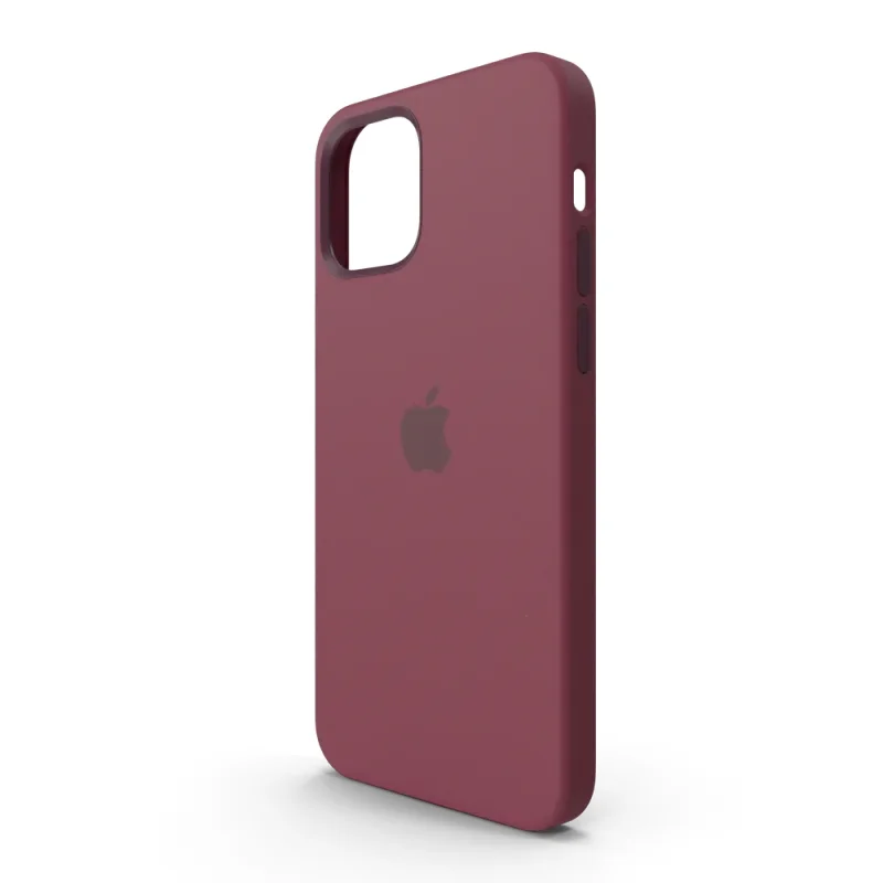 iPhone 12 Silicone Case with MagSafe Plum