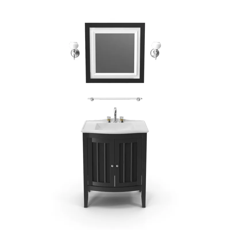 Wooden Bathroom Sink With Mirror